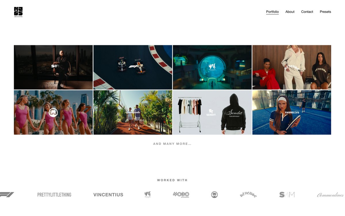 MJShots photography portfolio website